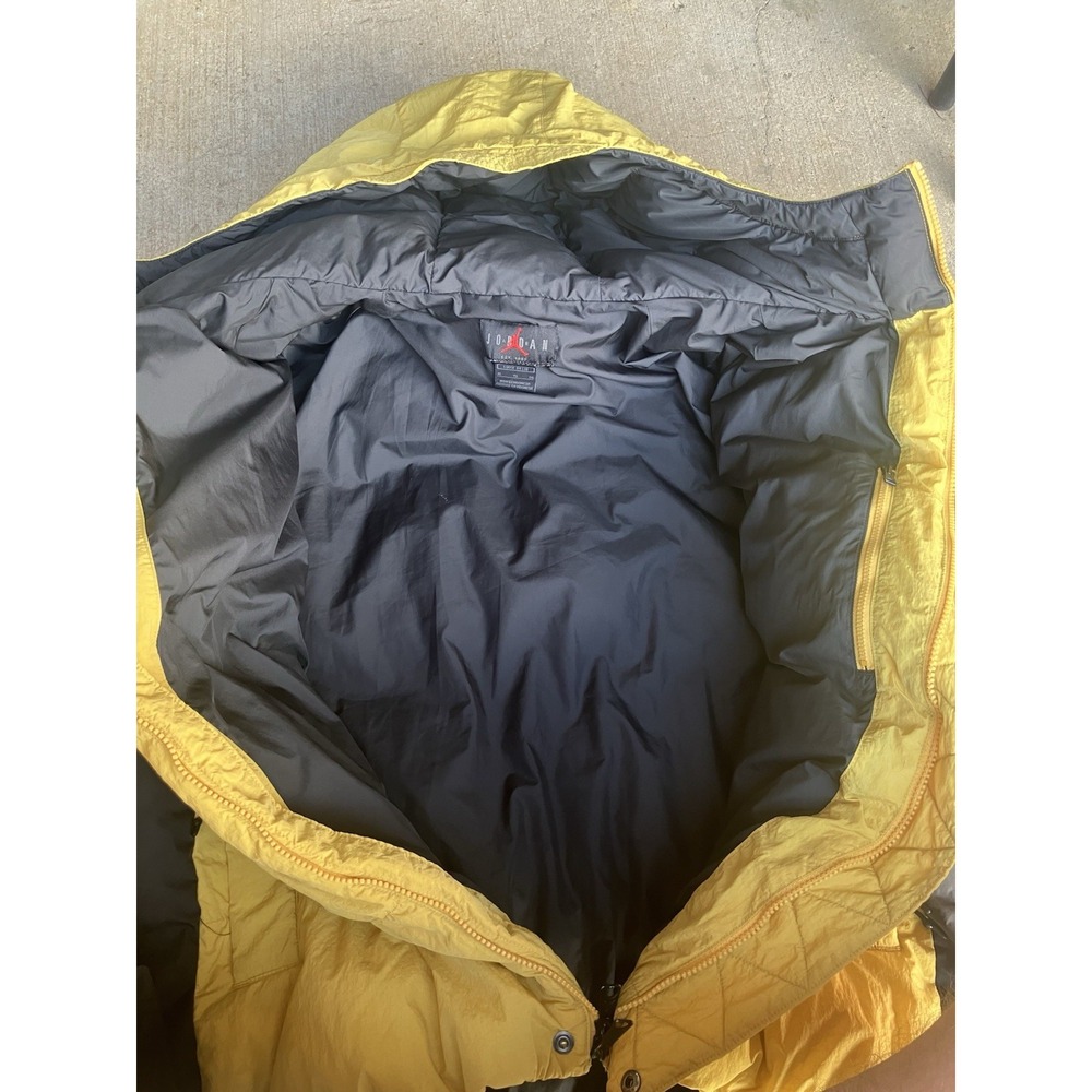 Jordan Essentials Full Zip Hooded Puffer Jacket Yellow Black DA9806-781 Men's XL - Picture 8 of 14